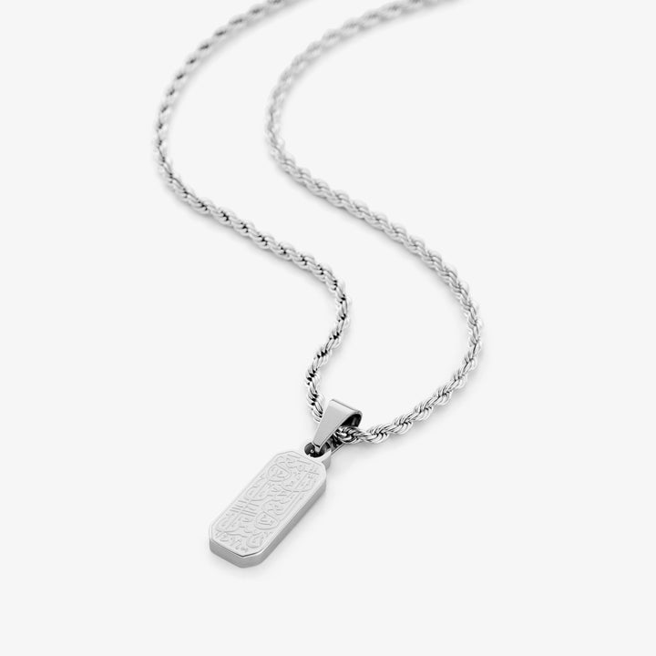 Collier Tag "Avec l'adversité vient la facilité" | Homme